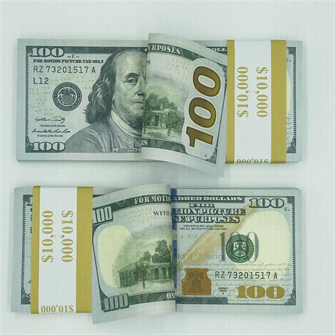 Money band included 3. . Realistic prop money double sided